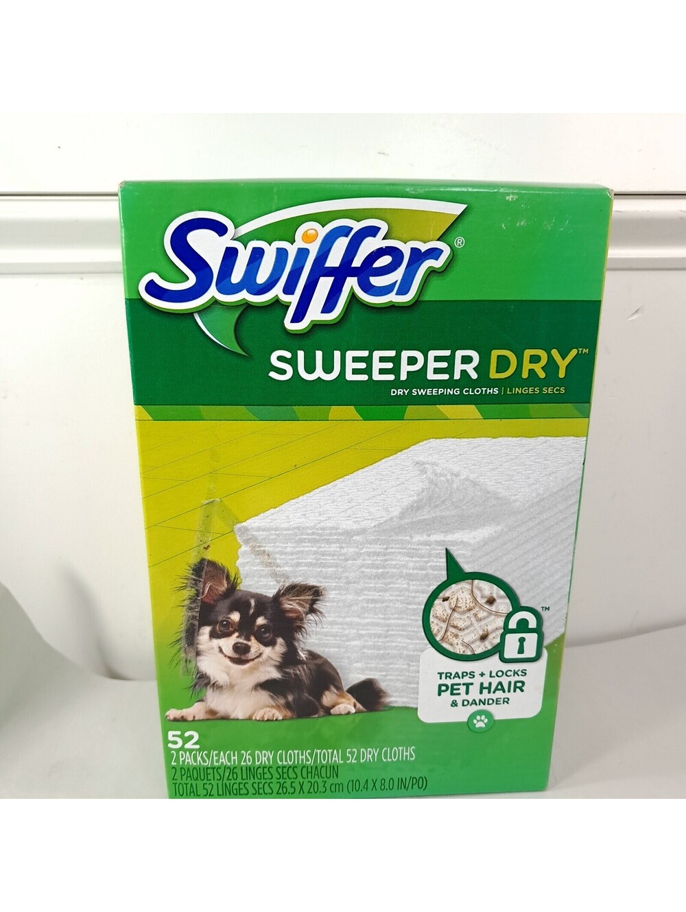 NEW Swiffer Sweeper Dry PET Sweeping Cloths Refills 52 count hair & dander